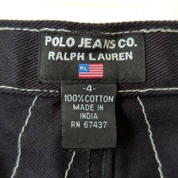Ralph Lauren Polo Jeans 90's Vintage Embroidered Pinstripe Straight Leg Jeans 4 - Picture 8 of 15